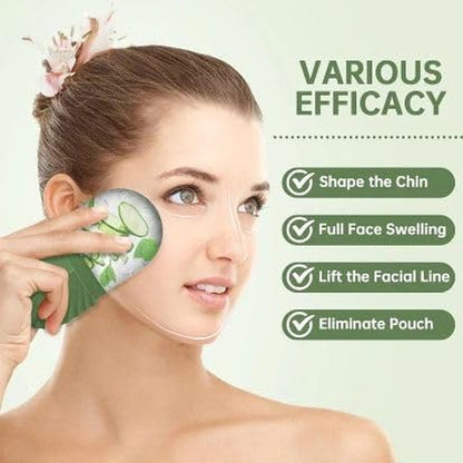 1PACK Ice Face Roller,Ice Cube Roller for Face, Beauty Massage Silicone Ice Mold Skin Care,Reusable Ice Cube Roller (Pink)