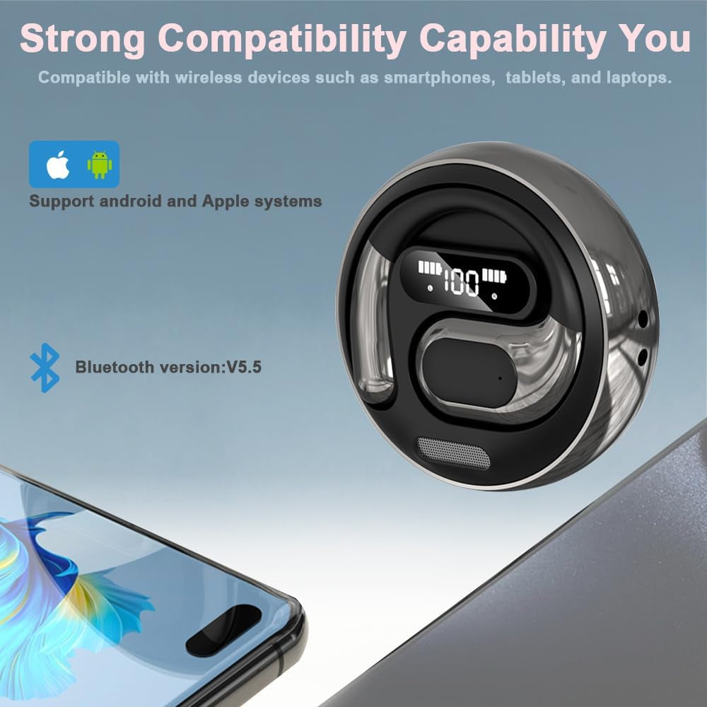 AI Language Translator Earbuds Real Time, Supports 144 Languages, Earphone 3-In-1 Accents，Headphones Language Earbud Translators Bluetooth & APP for Travel, Business, and Learning（Black）