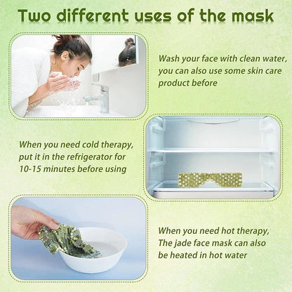 Cooling Jade Eye Mask Massager Natural Jade Eye Mask for Eye Relax Sleep Massager Mask Tools Care Stone Face Sleep