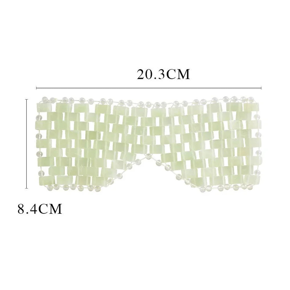 Cooling Jade Eye Mask Massager Natural Jade Eye Mask for Eye Relax Sleep Massager Mask Tools Care Stone Face Sleep