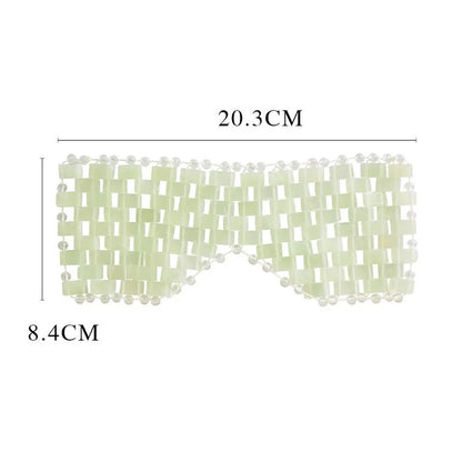 Cooling Jade Eye Mask Massager Natural Jade Eye Mask for Eye Relax Sleep Massager Mask Tools Care Stone Face Sleep