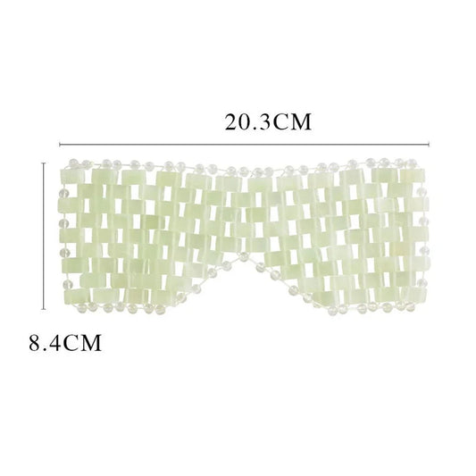 Cooling Jade Eye Mask Massager Natural Jade Eye Mask for Eye Relax Sleep Massager Mask Tools Care Stone Face Sleep