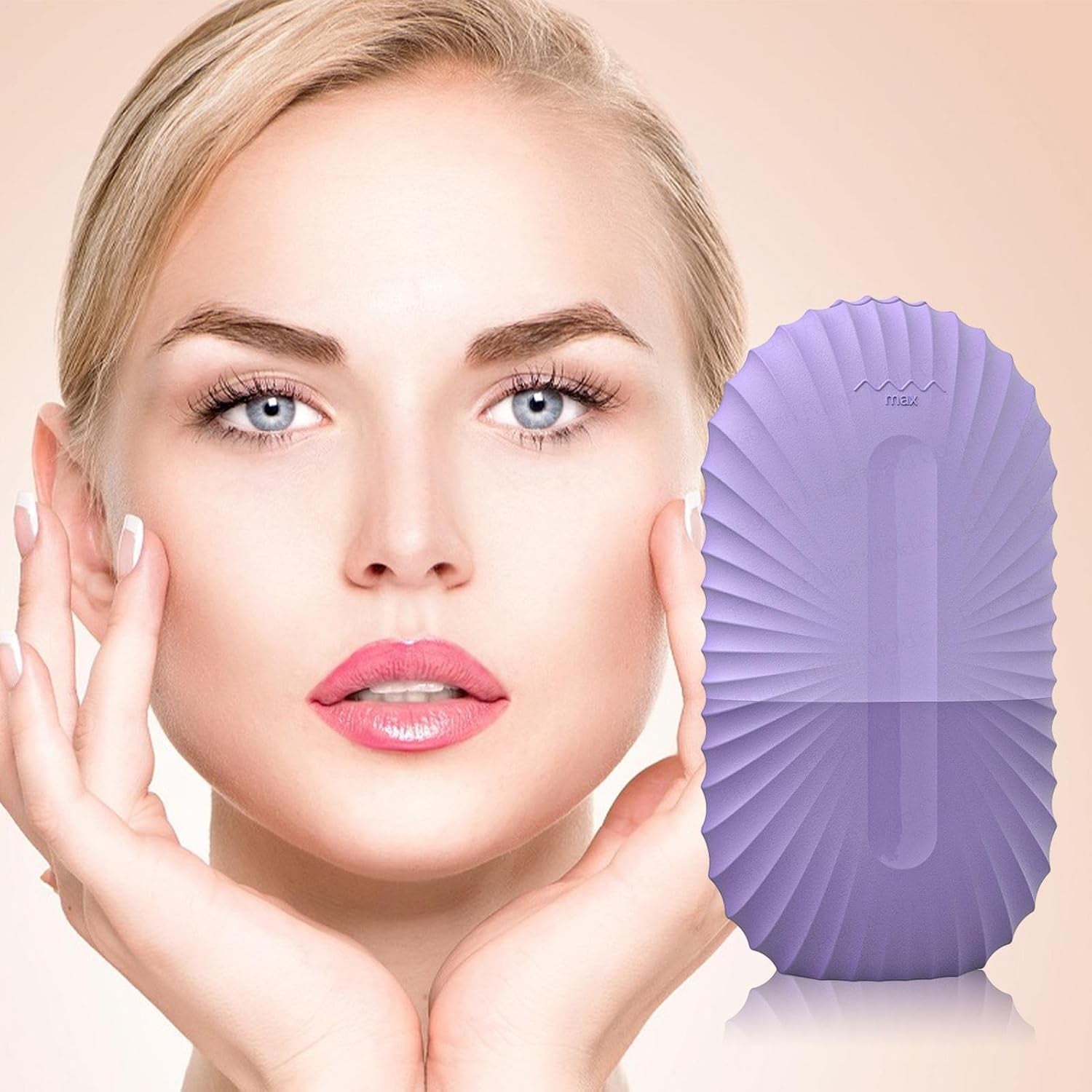Silicone Ice Face Roller Reusable Ice Facial Mold Cooling Refreshing 6.2X4.4X11.4Cm Facials Roller Massage Skincare Facial Cooling Massage for Face Eye Neck Brighten Skin Reduce Puffiness