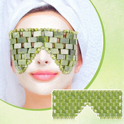 Cooling Jade Eye Mask Massager Natural Jade Eye Mask for Eye Relax Sleep Massager Mask Tools Care Stone Face Sleep