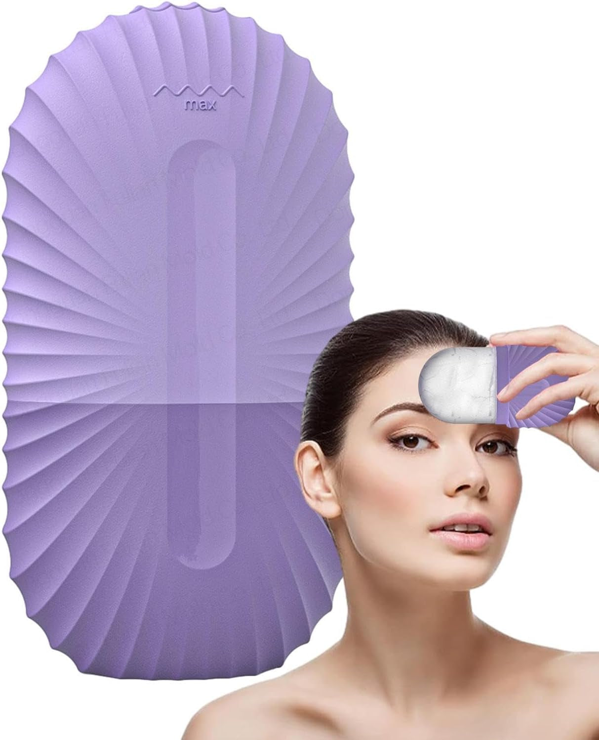 Silicone Ice Face Roller Reusable Ice Facial Mold Cooling Refreshing 6.2X4.4X11.4Cm Facials Roller Massage Skincare Facial Cooling Massage for Face Eye Neck Brighten Skin Reduce Puffiness