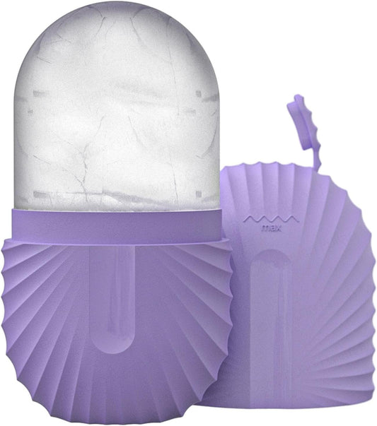 Silicone Ice Face Roller Reusable Ice Facial Mold Cooling Refreshing 6.2X4.4X11.4Cm Facials Roller Massage Skincare Facial Cooling Massage for Face Eye Neck Brighten Skin Reduce Puffiness