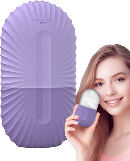 Silicone Ice Face Roller Reusable Ice Facial Mold Cooling Refreshing 6.2X4.4X11.4Cm Facials Roller Massage Skincare Facial Cooling Massage for Face Eye Neck Brighten Skin Reduce Puffiness